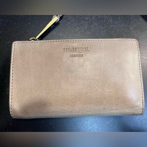 Margot New York Taupe Soft Leather Wallet
